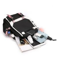 Mochila de escuela secundaria de estilo coreano para adolescentes, mochila de moda en blanco y negro para estudiantes, mochila escolar, bonita bolsa de libros - details 12