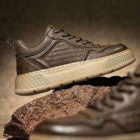 Nuevo 1 par de zapatos deportivos y casuales de temporada con diseño moderno, zapatos con alzas para hombre a bajo precio - details 2