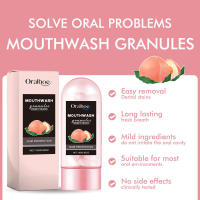 Dientes con sabor a melocotón, aliento fresco y duradero, enjuague bucal portátil para limpiar las encías - details 6