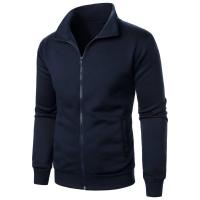 Chaqueta deportiva para hombre, informal, con cremallera, cuello levantado, abrigo con capucha, cárdigan, sólido - details 6