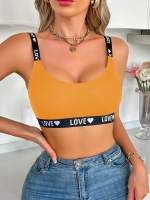 EasyFave Sujetador de punto con forma de corazón y letras para mujer - details 22