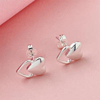 Andara Aretes de Doble Corazón de Plata Esterlina  Accesorio Casual de Ropa con Estilo Europeo y Americano Regalo de Joyería de Vacaciones - details 46