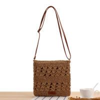 2025 nuevo bolso tejido hueco hombro crossbody verano vacaciones playa bolso simple hecho a mano bolsa de paja - details 0