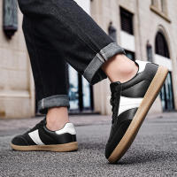 Zapatos informales de suela blanda para hombre, tablero de fondo plano, tendencia de moda de entrenamiento alemán, otoño, nuevo - details 5