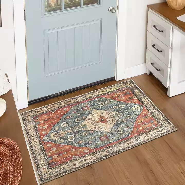 Alfombra bohemia tribal de 60x210 cm, alfombra persa para pasillo de cocina, lavable para baño, lavandería, alfombra de lana sintética, antideslizante, para entrada, salón, comedor - 1
