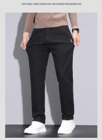 Pantalones informales de pierna recta holgados antiarrugas para hombre, pantalones ligeros y versátiles a la moda, negocios personalizados y modernos - details 3