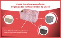Banner - Cesta de almacenamiento organizador Rattan mimbre