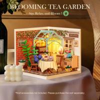 ROBOTIME Kit de casa en miniatura DIY, regalo creativo, pasatiempo de cumpleaños para adultos y niños (jardín de té floreciente) - details 0
