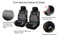 AUTOYOUTH-Conjunto de bordado Universal para la mayoría de coches, cubiertas con detalle de pista de neumáticos, Protector de asiento de coche con estilo - details 1