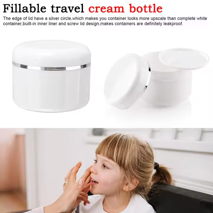 Botella de muestra, crema facial, loción, caja de almacenamiento de cosméticos, botellas vacías, botellas rellenables, tarro cosmético, contenedor de cosméticos - 1