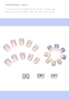 Uñas Postizas Cuadradas Cortas De Presión Con Diseño De Corazón En Color Nude Con 1 Gel Jelly Y 1 Archivo De Uñas - details 4