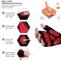 Guantes de ciclismo transpirables, almohadillas de Gel de 5MM, antideslizantes, para ciclismo de montaña y de carretera - details 12