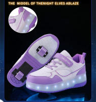 Pink Fashion Girls Boys LED Light Roller Skate Shoes for Children Kids Sneakers with Wheels Two Wheels Sneakers for Boys Kids - details 3