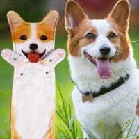 Toallas de mano creativas para perros de dibujos animados, toalla colgante absorbente suave de 60cm, toallas de animales simuladas de secado rápido engrosadas - details 4