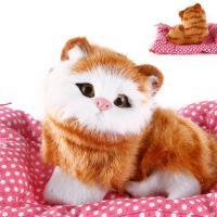 Juguetes de peluche de simulación de animales para niños, muñeco de felpa para dormir, gatos con sonido, decoraciones de juguete, regalo de cumpleaños para niños - details 4