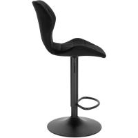 Silla de Comedor Giratoria de 360° Alto de Terciopelo con Resalto y Reposapiés Ajustable en Altura 60-82 cm Negro BH324sz-1 - details 7