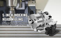 SucceBuy BS-0 Cabezal divisorio de precisión, horizontal con portabrocas de 3 mordazas, contrapunto MT2, cabezal divisorio semiuiversal de 5" para fresadora, corte de engranajes de molino, metal duradero - details 0