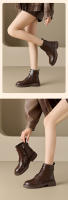 Botas Retro Británicas para Mujer 2025 Versátiles de Tacón Grueso de Cabeza Redonda - details 3