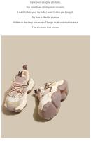 Zapatos deportivos de suela gruesa informales transpirables de cuero genuino para mujer que mejoran la altura - details 6