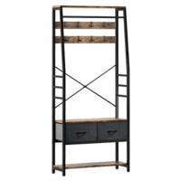 YITAHOME Estantería de árbol, estantería de pie para libros, estanterías altas de madera industriales, estanterías de almacenamiento para sala de estar, oficina en casa, estantería blanca - details 18