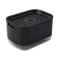 Dispensador de platos 2 en 1, contenedor ABS+PC bomba de líquido, dispensador de jabón transparente de 300ml con soporte para esponja - details 17