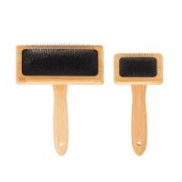 Cardadores de mano de madera, cepillo rebanador, cepillo de lana, cepillo de cardado, herramienta de fieltro de aguja para perros, suministros para manualidades de tejido giratorio - details 0
