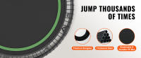 SucceBuy Mini trampolín plegable de 51 pulgadas, reboteador de fitness con carga máxima de 450 libras con mango de espuma ajustable de 4 niveles, estable y silencioso, para entrenamiento en interiores/jardín - details 1