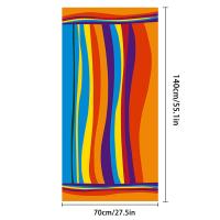 Toalla de playa de microfibra, Toalla de baño absorbente, protector solar grande de secado rápido para adultos, viaje, piscina, patrón de tortuga azul 27*55 - details 2