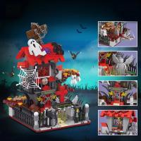 Halloween Creative Building Blocks Game, Halloween Hut, Ghost House, Pumpkin House, Decorative Brick Set, Toys, Birthday Party G - details 26