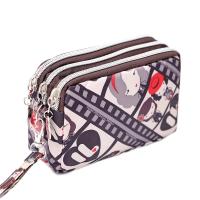 Bolsa de Teléfono Móvil de Estilo Corto para Mujer Bolso de Maquillaje de Moda con Cierre de Cremallera de Tres Capas - details 1