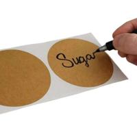 Pegatinas Adhesivas Personalizadas Pegatinas Redondas de Papel Kraft Etiquetas para Clasificación y Nombre Paquete de 500 - details 2