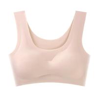 Sujetador acolchado de seda de hielo suave sin aros, chaleco ultrafino, Tops, sujetador sin costuras, ropa interior refrescante por aire, sujetador de realce para mujer, regalo - details 3