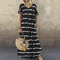 Vestido largo de manga corta para mujer, moda de verano - details 3