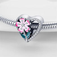 Perla de Cerezo Rosa Mágica en Plata 925 Original para DIY Pulsera de 3mm Joyería de Ladies Regalo de Cumpleaños con Piedra Principal Natural - details 3