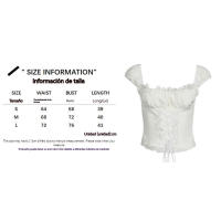 Vestido acampanado con panel de encaje de alta calidad, blanco encantador para fiestas y vacaciones, minivestidos corsé sin mangas, dulce elegante - details 1