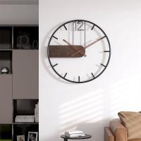 Reloj de pared de Metal Digital, decoración del hogar, reloj de sala de estar, puntero de nogal Vintage, decoración del reloj - details 1
