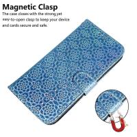 Para Google Pixel 8a Funda de cuero PU con diseño de flores rubor y ranuras para tarjetas - details 2
