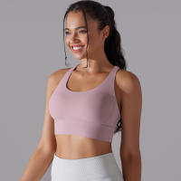 Hamidou-Sujetador de Yoga con espalda cruzada para mujer, ropa interior deportiva absorbente de golpes, correas de hombro cruzadas, Top corto de Fitness, deportes a prueba de golpes - details 16