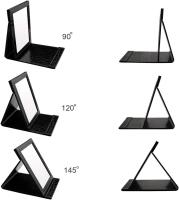 Espejo de escritorio, espejo de tocador plegable portátil, espejo de mesa con soporte para espejo de maquillaje para viajes (negro) - details 0