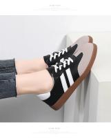 Nuevos zapatos de mujer, zapatos planos informales a la moda, zapatos vulcanizados para mujer, zapatillas para caminar al aire libre, zapatos clásicos cómodos para mujer, negro y blanco - details 12