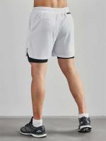 Pantalones cortos multibolsillos para hombre, ropa deportiva de doble capa, informal, forrado, entrenamiento en la playa, modelo nuevo 2024 - details 3