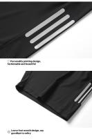 Conjunto casual de talla grande para hombre de pantalones de seda helada con camiseta holgada de manga corta, alta elasticidad, drapeado, conjunto deportivo de secado rápido, tres rayas clásicas, 8XL. - details 21
