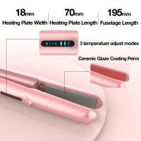 Plancha de pelo inalámbrica portátil, Mini pinza de carga USB para flequillo, capacidad de batería de 2500 mAh, 1 unidad - details 1