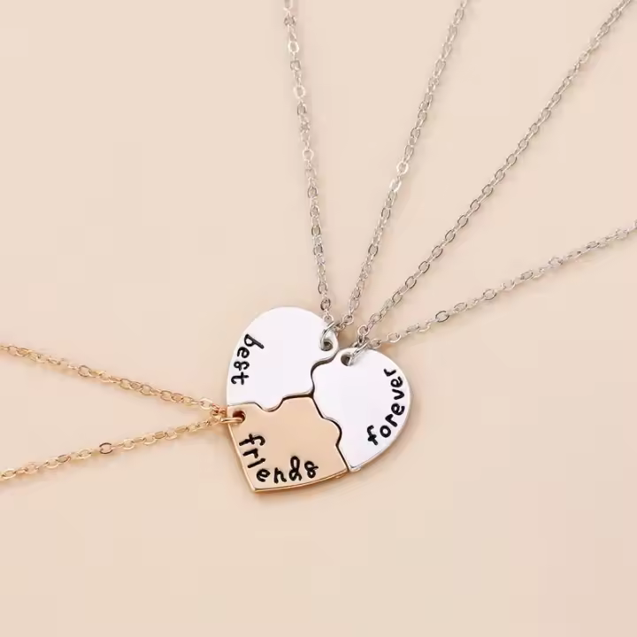Lovecryst 3 unids/set sol luna estrella colgante collar mejor amigo Bff amistad pareja collar joyería de moda - 1