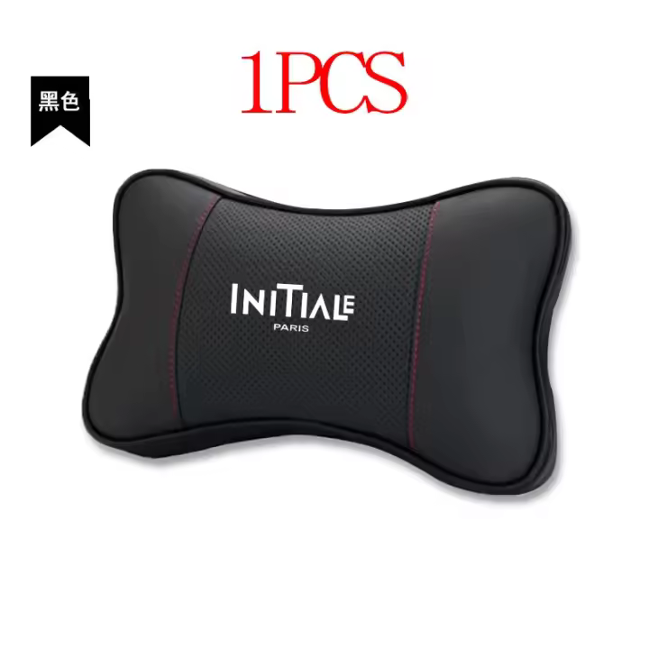 1 unidad. Reposacabezas de asiento de coche, almohada de cuello con logotipo automático para Renault Initiale Paris, accesorios interiores para coche - 1