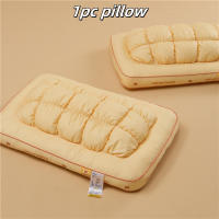 1 almohada ultrasuave Q-elástica: diseño lindo y curativo, tela agradable para la piel, acolchado esponjoso de doble cara para mayor comodidad, funda amarilla moderna con detalles, lavable a máquina - details 0