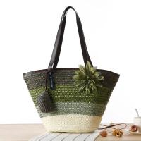 Bolso de hombro de paja tejido hecho a mano, bolso de gran capacidad para mujer, bolso de compras tejido para viajes en la playa y verano, bolso informal para mujer - details 10
