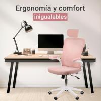 Silla de Oficina Ajustable y Reclinable Soporte Lumbar, Reposacabezas Ajustable, Plegable, Transpirable, Ruedas Giratorias 360° Soporta hasta 120kg - details 27