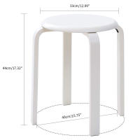 Taburetes de Madera Maciza de 4 Piezas Duraderos para Sala de Estar, Comedor, Cocina, Dormitorio, Balcón - details 0