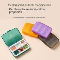 Pastillero de viaje a prueba de polvo, Mini caja de medicina duradera impermeable, múltiples rejillas, contenedor de pastillas ecológico, organizador de viaje - details 4